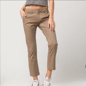 Cropped slim fit khakis